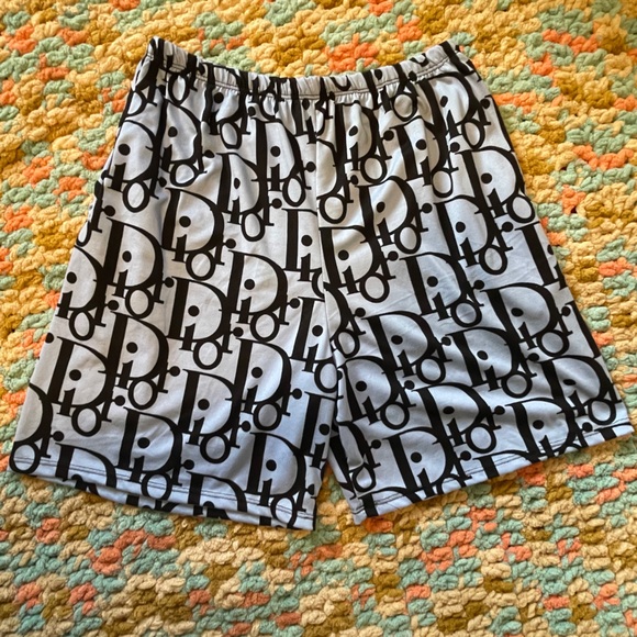 Dior Other - Dior Logo Mens Light Blue Lounge Shorts With Pockets Size Small